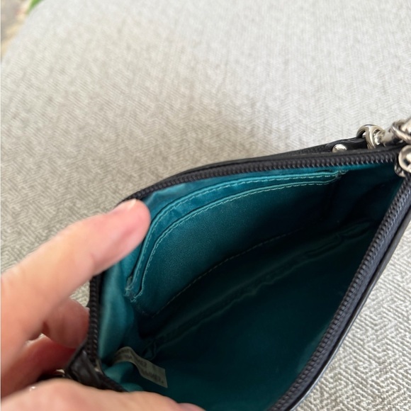 Coach Black Pebbled Leather Wristlet. 6x4 EUC - Picture 3 of 7